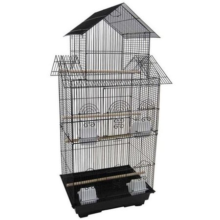 YML YML 6844BLK Tall Pagoda Top Small Bird Cage in Black 6844BLK